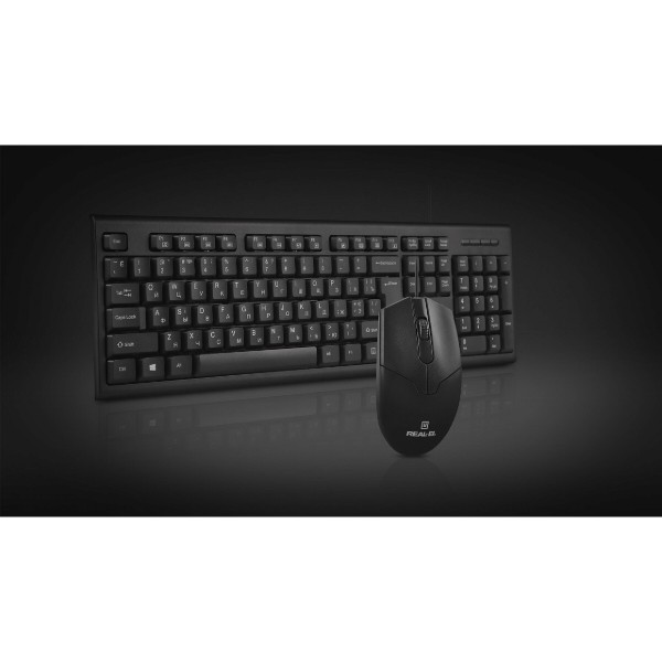 Фото - Клавиатура+мышь REAL-EL Kit 511 Black (EL123100052)
