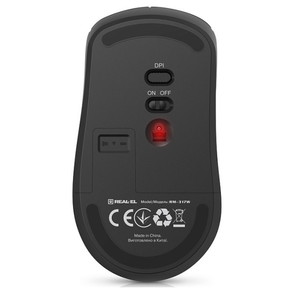 Фото - Миша бездротова REAL-EL RM-317W Black (EL123200052)