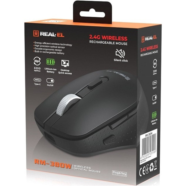 Фото - Миша бездротова REAL-EL RM-380W