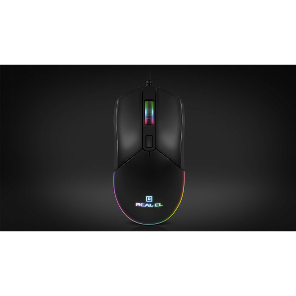Фото - Мышь проводная игровая REAL-EL RM-515 Black (EL123200059)