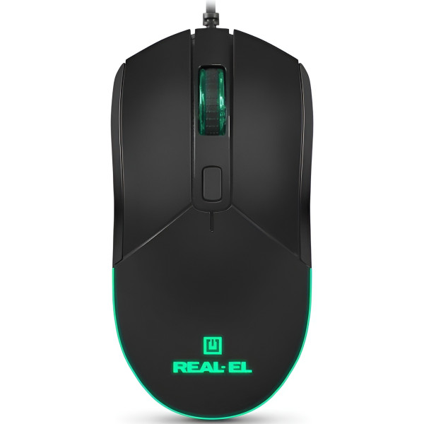 Фото - Мышь проводная игровая REAL-EL RM-515 Black (EL123200059)