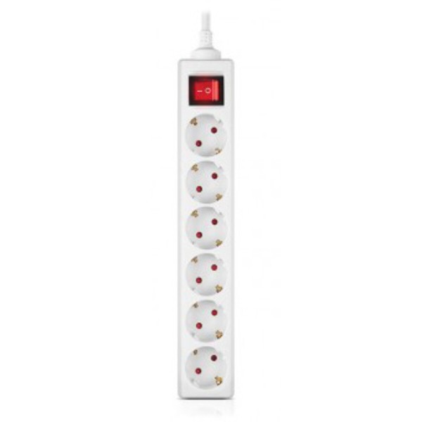Фото - Сетевой фильтр REAL-EL RS-6 Protect M 1.8m White (EL122300031)