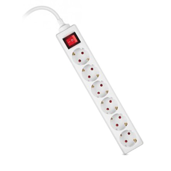 Фото - Сетевой фильтр REAL-EL RS-6 Protect M 1.8m White (EL122300031)