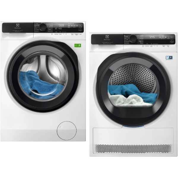 Фото - Комплект техніки Electrolux Пральна машина з фронтальним завантаженням + Сушильна машина Electrolux EW8F5492SQU + EW8D595MUC Фото - Комплект техніки Electrolux Пральна машина з фронтальним завантаженням + Сушильна машина Electrolux EW8F5492SQU + EW8D595MUC