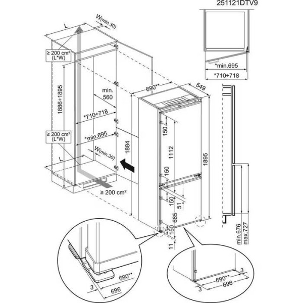 Фото - Холодильник встраиваемый Electrolux ENA7TE75S