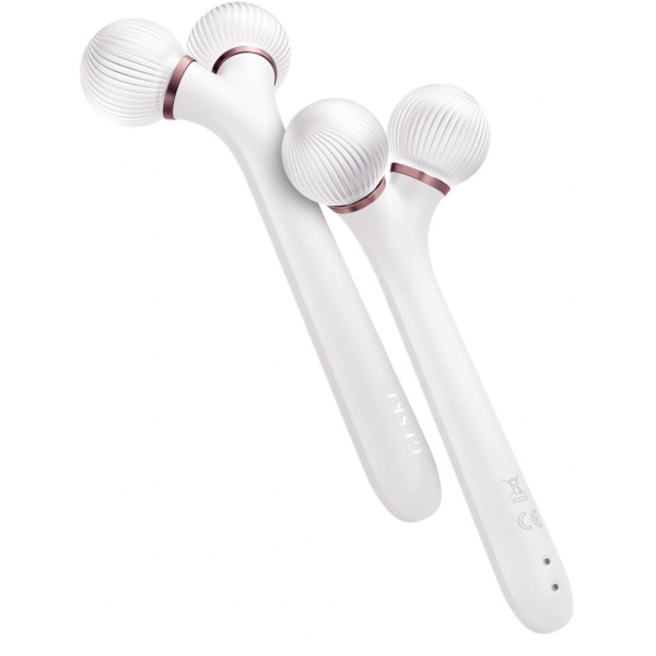 Фото - Електронний звуковий ролик для обличчя GESKE Sonic Facial Roller 4 в 1 пудровий (GK000040SL01)