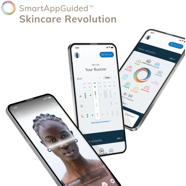 Фото - Електронний звуковий ролик для обличчя GESKE Sonic Facial Roller 4 в 1 пудровий (GK000040SL01)