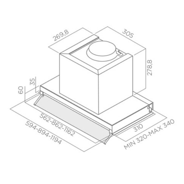 Фото - Вытяжка встраиваемая Elica BOX IN PLUS IXGL/A/90