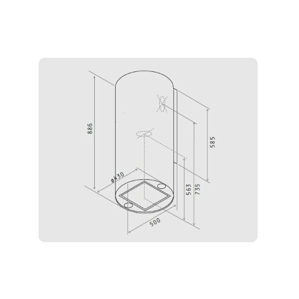 Фото - Вытяжка традиционная Elica TUBE PRO WH MAT/A/43