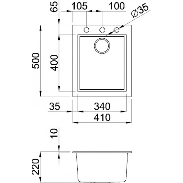 Фото - Мойка кухонная Elleci Q 100 On Top Avena 51