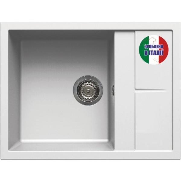 Фото - Мойка кухонная Elleci Unico 125 Bianco Titano 68