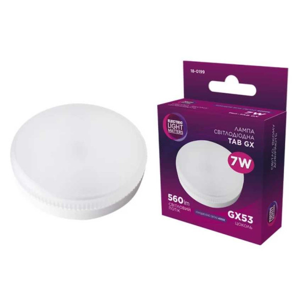 Фото - Лампочка світлодіодна ELM кругла 7W GX53 4000K (18-0199)