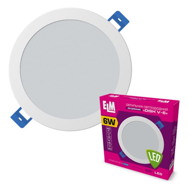 Фото - Светодиодный светильник ELM Disk-V 6W 4000К IP20 26-0084