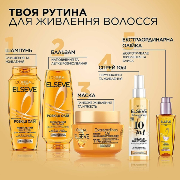 Фото - Шампунь женский Elseve Роскошь 6 масел Питательный 400мл