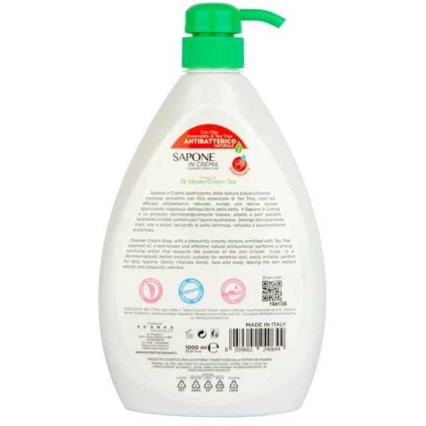 Фото - Жидкое мыло для рук Eloderma антибактериальное Зеленый Чай 1000 мл (ELSGT1000)