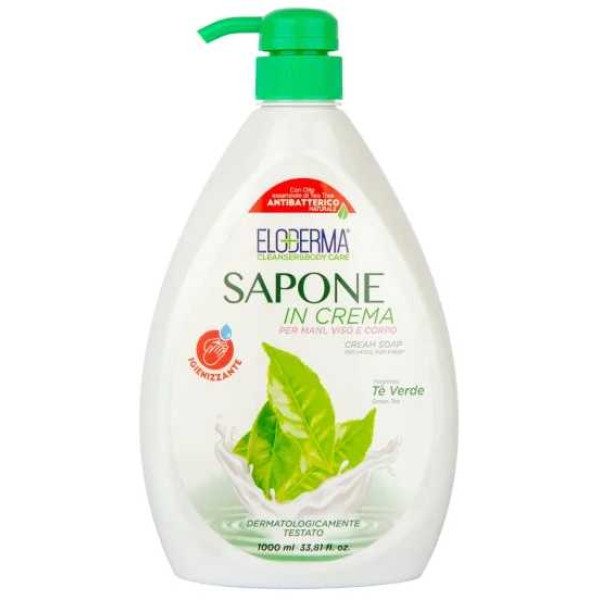 Фото - Жидкое мыло для рук Eloderma антибактериальное Зеленый Чай 1000 мл (ELSGT1000)