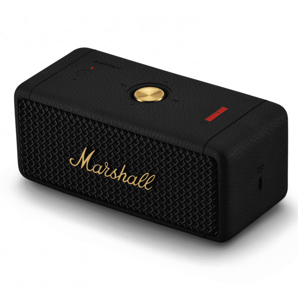 Фото - Уцінка - Портативна акустика Marshall Emberton II Black and Brass (1006234)