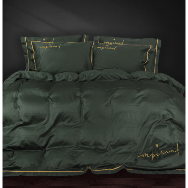 Фото - Простынь двуспальная MirSon Imperial Satin Emerald 180х190 см (2200008581176)