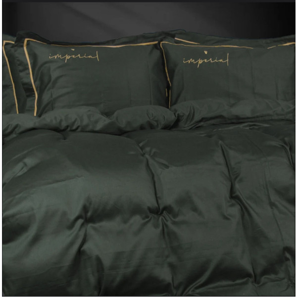 Фото - Простынь двуспальная MirSon Imperial Satin Emerald 180х190 см (2200008581176)