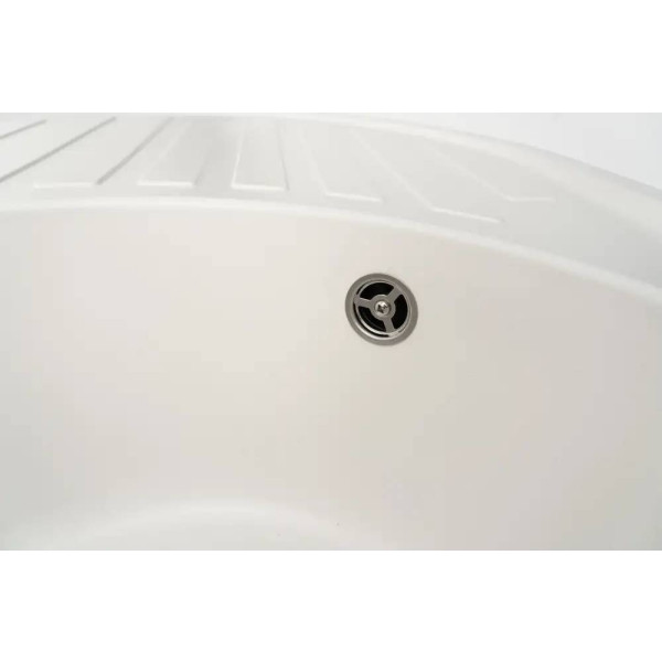 Фото - Мийка кухонна Ventolux EMILIA WHITE QUARTZ 767x495x190 см (2059765967873)