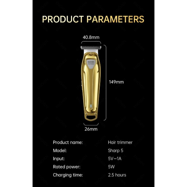 Фото - Машинка для стрижки волос Enchen Sharp 5 Semi-professional Gold