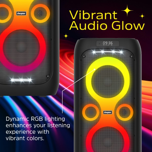 Фото - Портативна акустика Energizer 50Вт Bluetooth Black (BTS566)