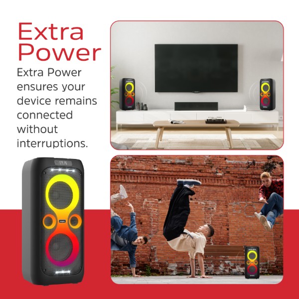 Фото - Портативна акустика Energizer 50Вт Bluetooth Black (BTS566)