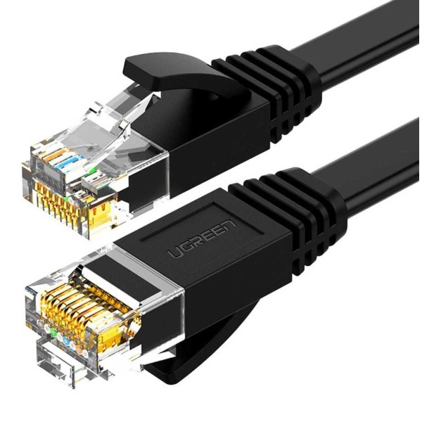 Фото - Кабель патч-корд UGREEN NW102 Cat 6 U/UTP Lan Flat Cable 15m Black (50180) Фото - Кабель патч-корд UGREEN NW102 Cat 6 U/UTP Lan Flat Cable 15m Black (50180)