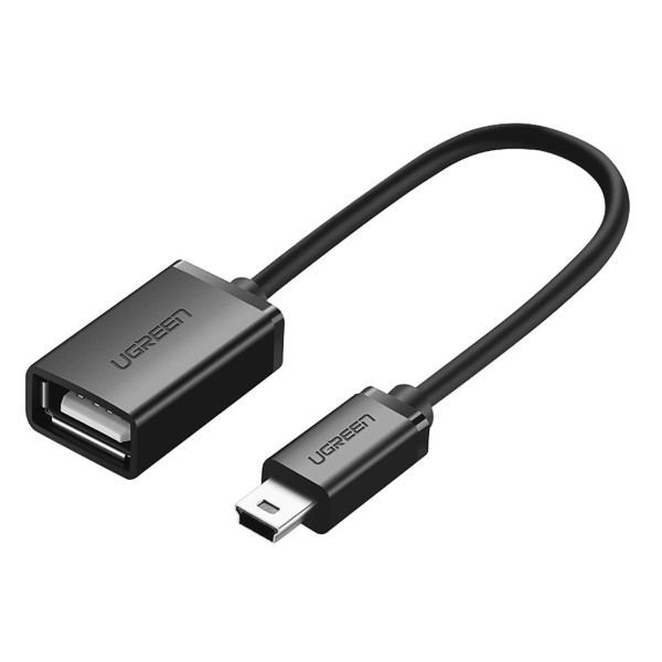 Фото - Переходник UGREEN US249 Mini-USB 5Pin Male to USB 2.0 Female OTG 10cm Black (10383)