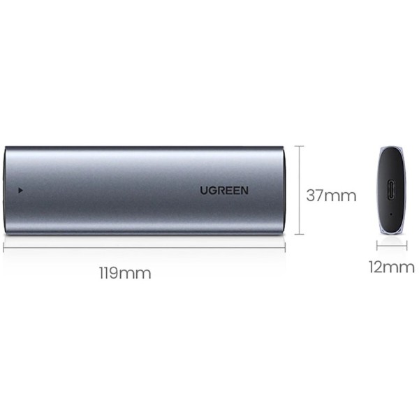 Фото - Внешний карман UGREEN CM578 M.2NVME Hard Drive Enclosure Black (15512)