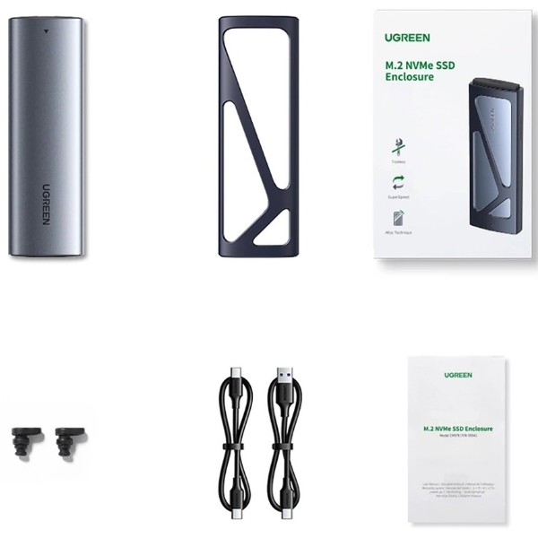 Фото - Внешний карман UGREEN CM578 M.2NVME Hard Drive Enclosure Black (15512)