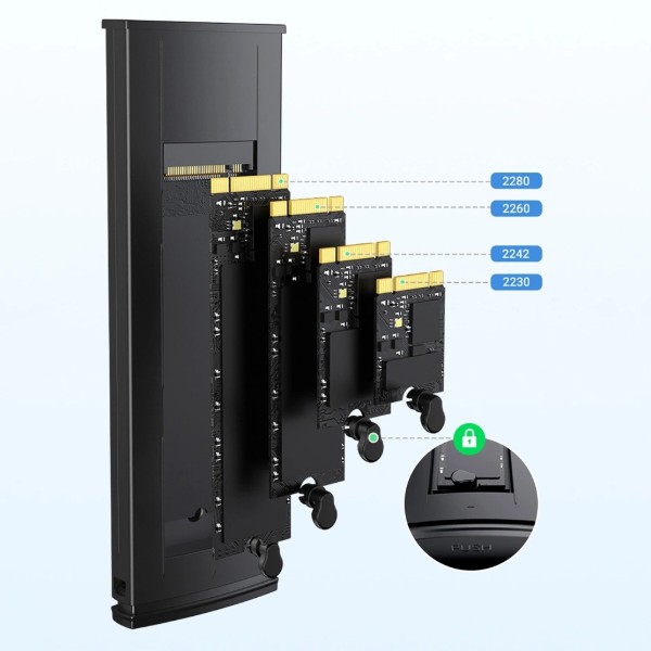 Фото - Внешний карман UGREEN CM578 M.2NVME Hard Drive Enclosure Black (15512)