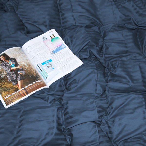 Фото - Комплект постільної білизни дитячий MirSon Satin Stripe 30-0020 + 30-0012 Ennayard 110х140 (2200005247532)