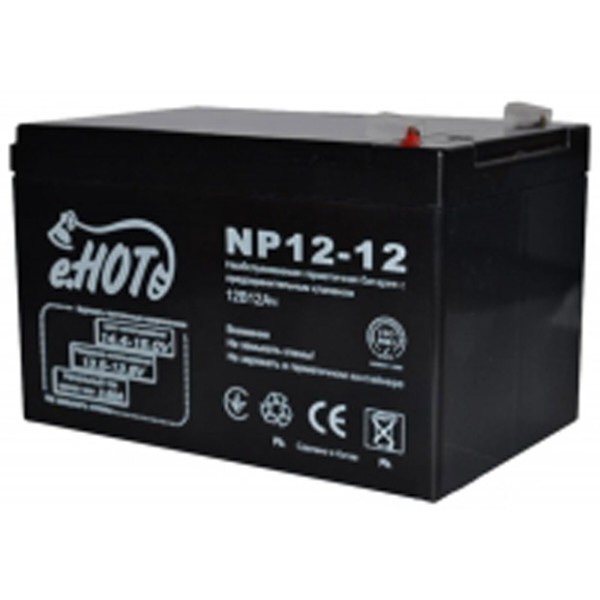 Фото - Акумулятор для ДБЖ Enot 12V 12AH (NP12-12) AGM Фото - Акумулятор для ДБЖ Enot 12V 12AH (NP12-12) AGM