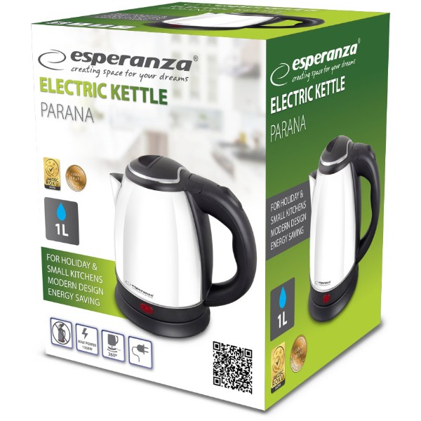 Фото - Електричний чайник Esperanza Kettle Parana 1 л (EKK128W)