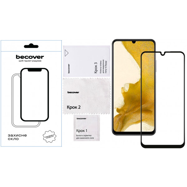 Фото - Захисне скло для смартфону BeCover ZTE Blade A34 Black (711796)