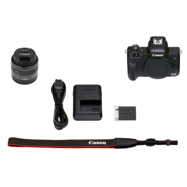 Фото - Фотокамера бездзеркальна Canon EOS M50 Mark II Black M15-45 S (4728C043)