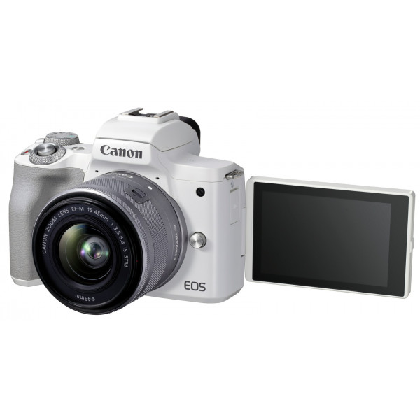 Фото - Фотокамера бездзеркальна Canon EOS M50 Mark II White M15-45 S (4729C028)