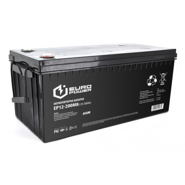 Фото - Акумулятор для ДБЖ Europower AGM 12V 200Ah (EP12-200M8)