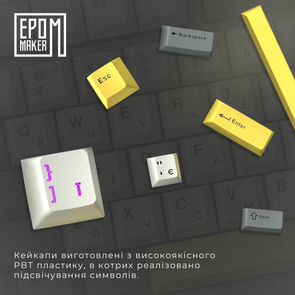 Фото - Клавіатура бездротова ігрова EPOMAKER EP64 Mulan Switch Hot-Swap RGB Black (EP64-B-M)