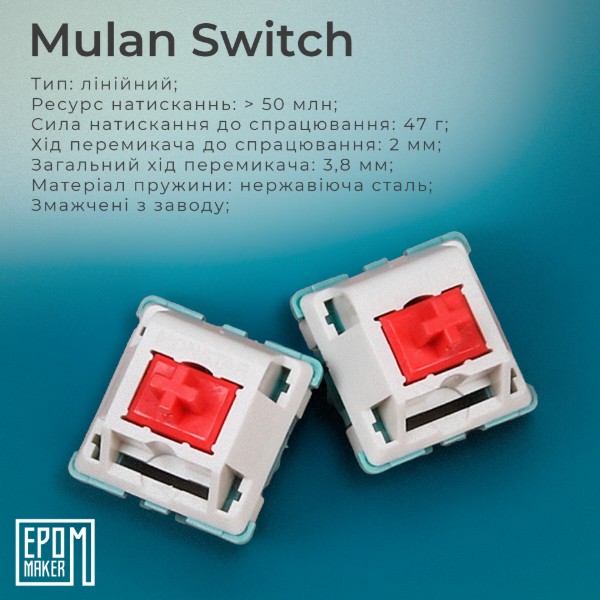 Фото - Клавіатура бездротова ігрова EPOMAKER EP64 Mulan Switch Hot-Swap RGB Black (EP64-B-M)
