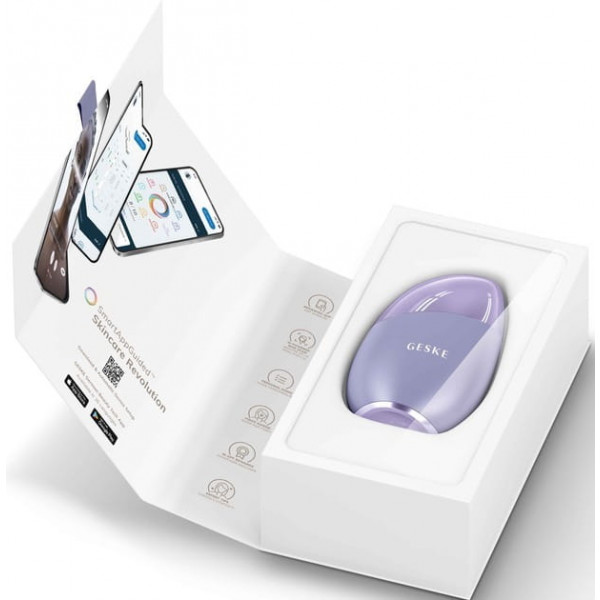 Фото - Уценка - Массажер для лица GESKE Cool & Warm Eye and Face Massager 7 в 1 фиолетовый (GK000700PL01)