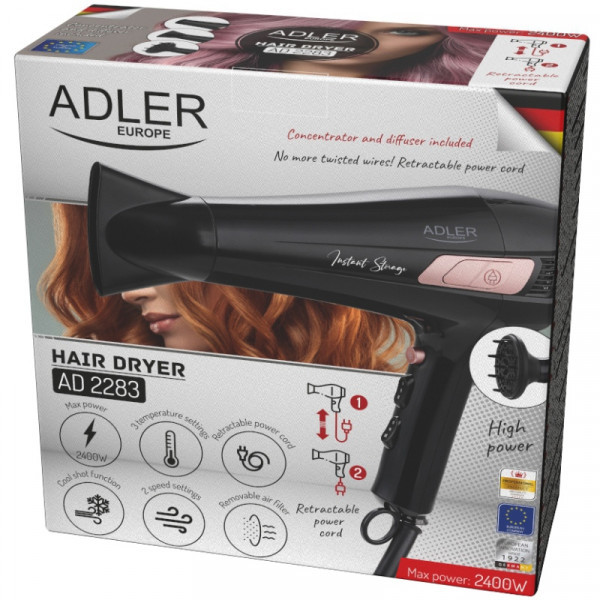 Фото - Фен Adler AD 2283 Black