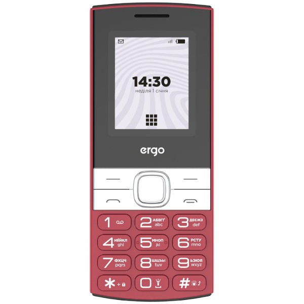 Фото - Мобільний телефон Ergo B185 Dual Sim Red Фото - Мобільний телефон Ergo B185 Dual Sim Red