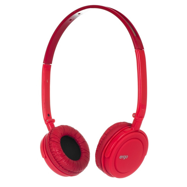 Фото - Навушники накладні Ergo VM-330 Red Фото - Навушники накладні Ergo VM-330 Red