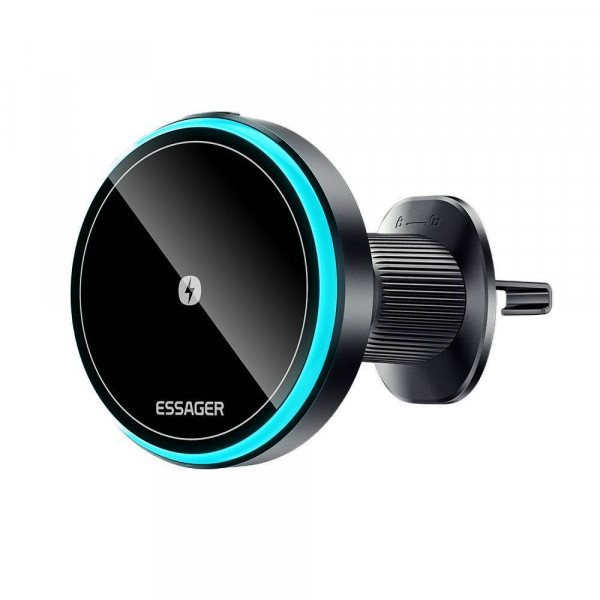 Фото - Автодержатель с беспроводной зарядкой Essager Element magnetic wireless charging car bracket outlet + paste model (EZJCX-YS01-Z)
