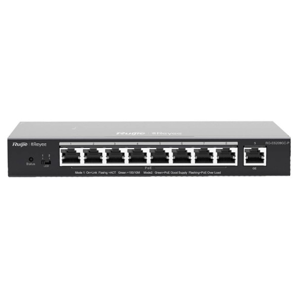 Фото - Коммутатор локальной сети (Switch) Ruijie Reyee (RG-ES209GC-P)