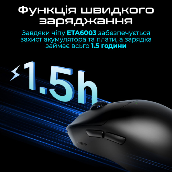 Фото - Миша бездротова ігрова RAWM ES21PRO.black