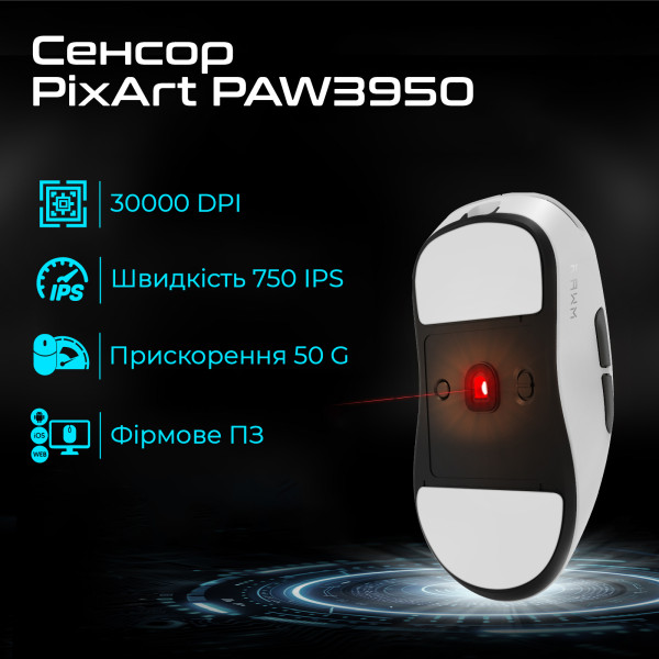 Фото - Миша бездротова ігрова RAWM ES21PRO.green