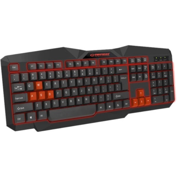 Фото - Клавіатура дротова ігрова Esperanza EGK201 Red USB LED